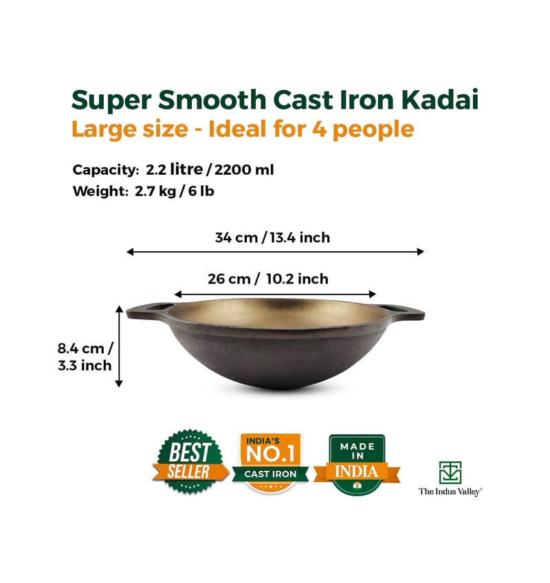 Super Smooth Cast Iron Kadai Manufacturers