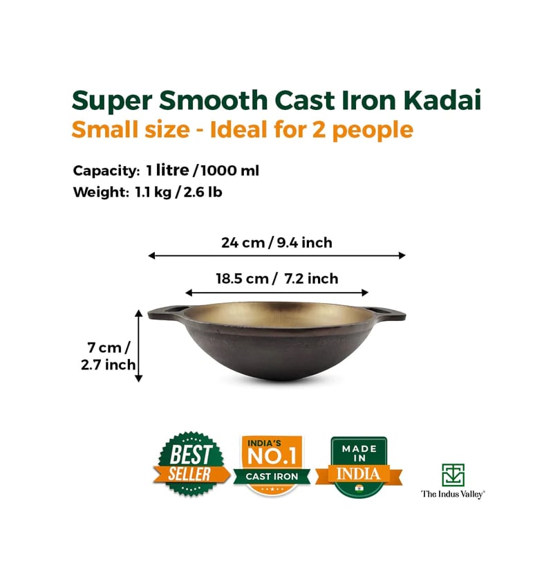 Super Smooth Cast Iron Kadai Manufacturers